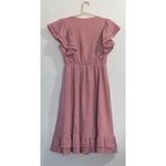 Tea N Rose  blush tiered Peasant, Cottage, Midi Dress S Photo 2