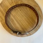 Ann Taylor 90s Vintage  Tan Genuine Leather Silver Studded Belt Size Small Photo 6