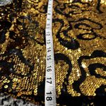 H&M TREND Black Gold Sequin Baroque Jacket w/ Shoulder Pads – Size US 4 Photo 9