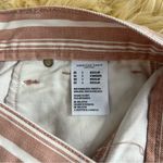 American Eagle  pink and white stripe denim shorts Photo 3