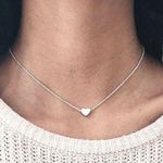 Love Heart Pendant Necklace for Women Silver Photo 4