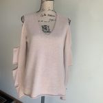 Skull Cashmere  Tyrone Dusty Pink Cut Out V-Neck Sweater Sz Small Photo 5