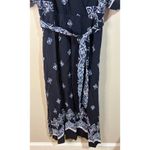 Chico's  Blue White Batik Print Maxi Dress V-Neck Kimono Sleeves Size 16 (3) Photo 1