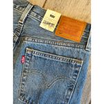 NEW Levi's 501 Crop Paint by Number Flower Wavy Lined Straight Jeans 28 x 26” Blue Photo 7