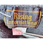 Vintage Rising International Sleeveless Top Large Distressed Boho Hippie Peace Black Size undefined Photo 11