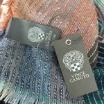 Vince Camuto NWT  Plaid Woven Scarf in Orange and Blue New w/Tag Photo 1