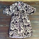 Never A Wallflower Ruffle Neck Damask Babydoll Cotton Mini Dress Photo 9