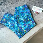 LuLaRoe Womens Leggings Sz XS Jade Athletic Capris Activewear Peacock Blue NEW Photo 2