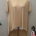 Elegant Tan Women's Dress Long Shirt Beige 4X NYC Cowl Neck Short Sleeve Spring Photo 0