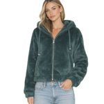Philosophy  Faux Fur Hooded Jacket Coat Green Size S Boho Photo 9