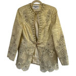 Massini Nina  gold embellished jacket / blazer sz 12 Photo 0