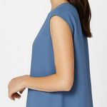 J. Jill Wearever Double Face Center Seam Top Periwinkle Blue Size M Size L Photo 1