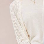Anthropologie Pleione Nordic Waffle Pullover Photo 1