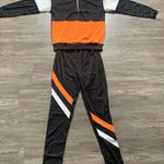 Women Casual two Piece Outfit Long Sleeve Gradient Top Black Photo 3