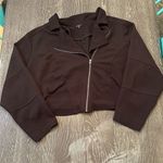 Torrid  Women's Black Knit Moto Jacket Size 6 Full Zip Short Motorcycle Style Photo 5