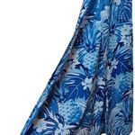 America & Beyond  Tropical Blues Maxi Dress SMALL Floral Print Blue & White New Photo 3