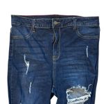 Cello Womens Ms.  Distressed Dark Rinse Ripped Skinny Jeans - Sz 16 Photo 1