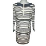 J.Crew  Jules Striped Shift Dress 100% Silk Lined Navy Blue & Cream Womens SZ 12 Photo 3