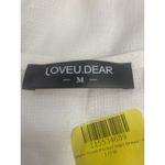 Loveu.Dear Medium White Shirt Dress‎ Coverup Button Pocket Oversized Photo 4
