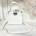 CELINE Gancini Leather Crossbody Shoulder Handbag White with Dust Bag Photo 0