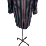 & Other Stories & Other Stories Coat Jacket Blanket Stripe Wool Blend Navy Blue Maroon Size US 2 Photo 9