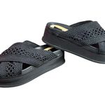 DV by Dolce Vit Vita Dolce Winona Platform Knit Sandals in Black Size 10 Photo 0