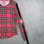 PINK Victoria's Secret Plaid Pajama Set Women Large Top and Pants Christmas Red Photo 7