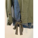 Pilcro and the Letterpress  Jean Denim Jacket Blue Green Military L EUC Photo 7
