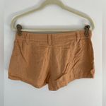 New Happily Grey Baggy Utility Shorts Linen Blend Flowy in Tan, Size L Orange Size L Photo 6