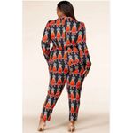 L’atiste By Amy Women’s Luxury Gloves Print Red Blazer & Trouser Set Size 3X‎ Photo 2