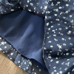 Kate Spade NWT Night Sky Lurex Dot Silk in Rich Navy Blue | New | Metallic Stars Photo 3