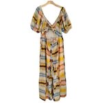 Anthropologie  Ranna Gill Tie Back Puff Sleeve Linen Blend Jumpsuit NEW Photo 6