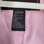 Coach  Leatherware Long Jacket Trench Coat Brown Pink Silk Lining Size 2 Women's Photo 7