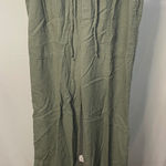 Gap  Women's Linen Blend Olive Green Drawstring Wide Leg Casual Pants Size‎ S Photo 0