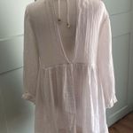 Free People  Living For This Mini Dress Tunic Ivory sz Small 100% cotton Photo 3