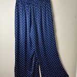 Summersalt Navy & White Flowy Wide Leg Pants Trousers Size Medium Photo 6