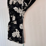 Lulus ‎ North Pacific Black White Floral Cropped Wide Leg Pockets Jumpsuit SMALL Photo 7