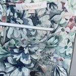 Olivaceous  Floral Flowy Tank Top Medium NWOT Keyhole Pink Blue Green Photo 10