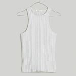 Madewell The Signature Shimmer Knit Cutaway Sweater Tank Ribbed Gray XS NWT Photo 1