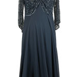 JKara Beaded Chiffon Long Sleeve A Photo 0