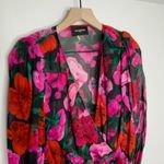 The Kooples  Dolce Vite Floral Mini Pink Longsleeve Dress Womens 100% Silk Size 0 Photo 5