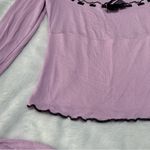 Urban Outfitters size medium Lavender Long Sleeve Top crop babydoll 90s Photo 7