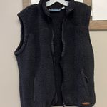 Free Country  Women’s Black Teddy Bear Zip-Up Sleeveless Vest with Pockets-Large Photo 4