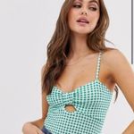 ASOS green gingham bodysuit Photo 1