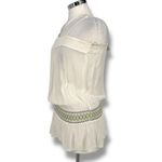 Angie Sheer Sleeveless Top Embroidered Waistband White Size Medium NWT Photo 2