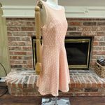 Betsey Johnson  peach lined lace dress with peekaboo sheer lace collar & back / 6 Photo 10