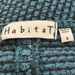 Habitat  Clothes to Live In Teal Blue Puckered Knit Top Small Lagenlook Artsy‎ Photo 8