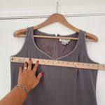 Bob Mackie  Vintage V-neck Sleeveless Side Slit Long Evening Dress‎ Gray Size 12 Photo 6