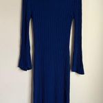 SIMON MILLER Matomi Ribbed Knit Dress In Blue Size M Photo 1