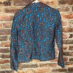 Fiona Woof Metallic Brown Blue Lace Blazer Jacket Women's Size 6 Photo 8